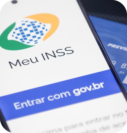 Imagem ilustrativa de um celular no aplicativo do INSS